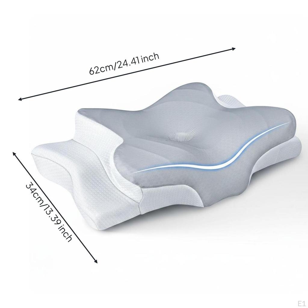 Butterfly Cervical Pillow Slow Response Ergonomic Neck Support Pressure Relief Bedding White