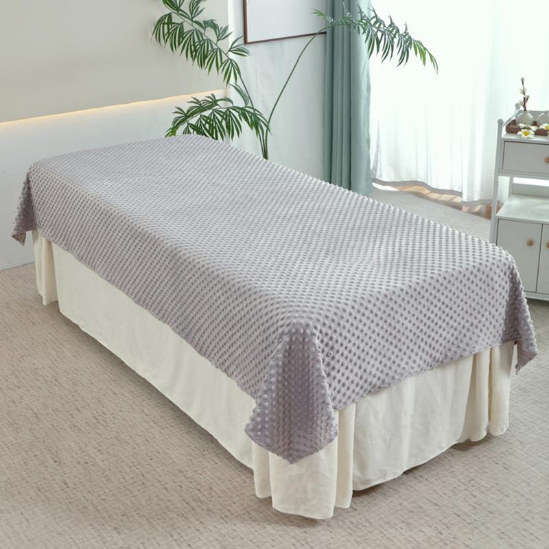 Luxury Warm Soft Velvet Bean Bed Sheet For Beauty Salon Bed Covers Cosmetic Massage Spa Bed Table Cover With / Without Hole