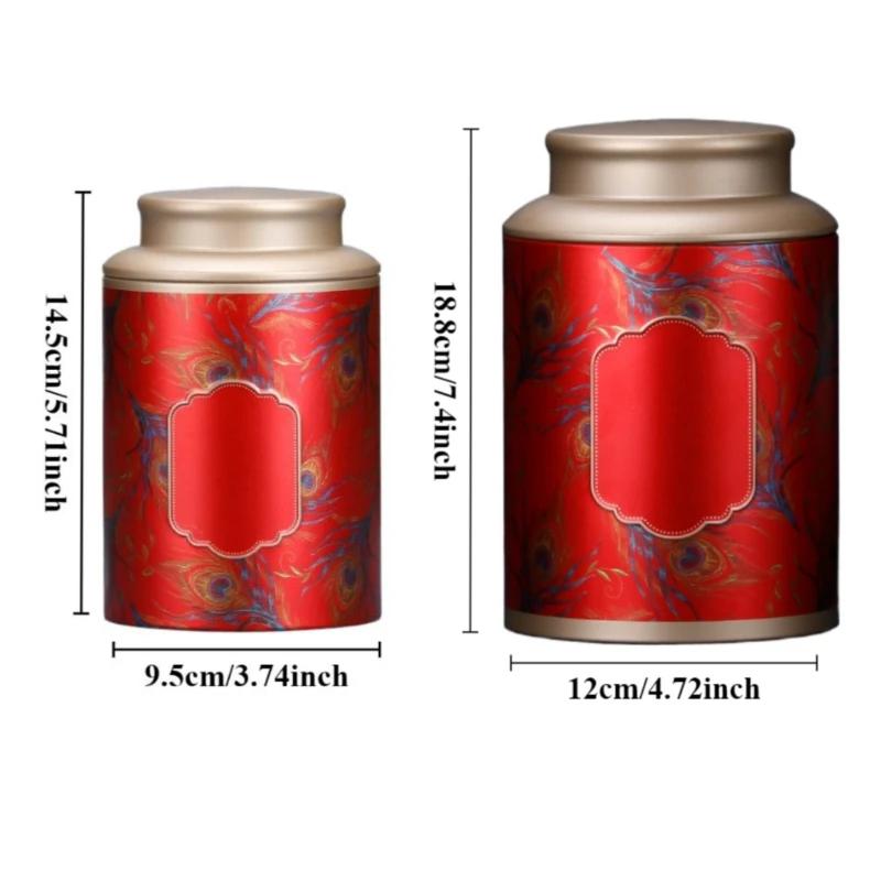 Tea Cans Iron Cans New Iron Boxes Empty Cans Half A Pound One Pound Dianhong Tea Rock Tea Jin Junmei Large Round