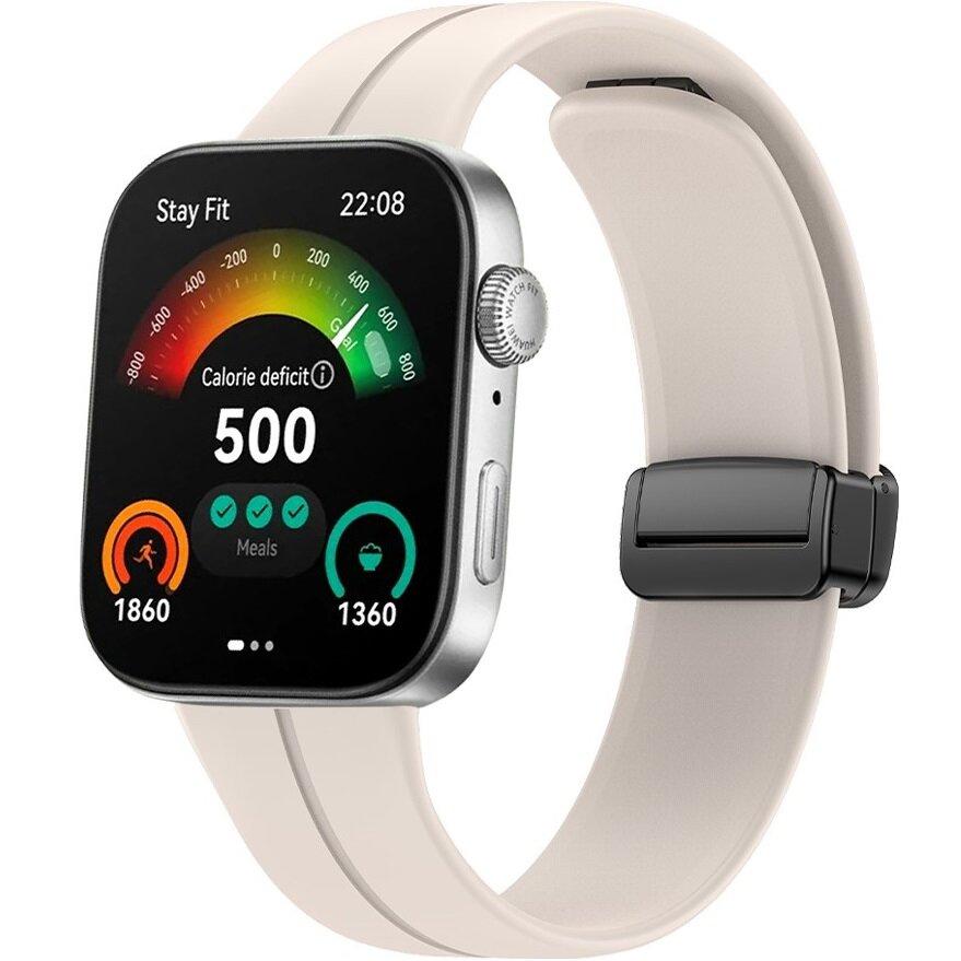Silicone Strap for Huawei Watch Fit 4 / 4 Pro / 3, Beige