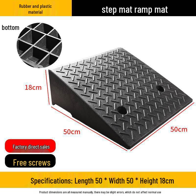 Heavy-Duty Rubber/Plastic Curb Ramp & Speed Bump Pad