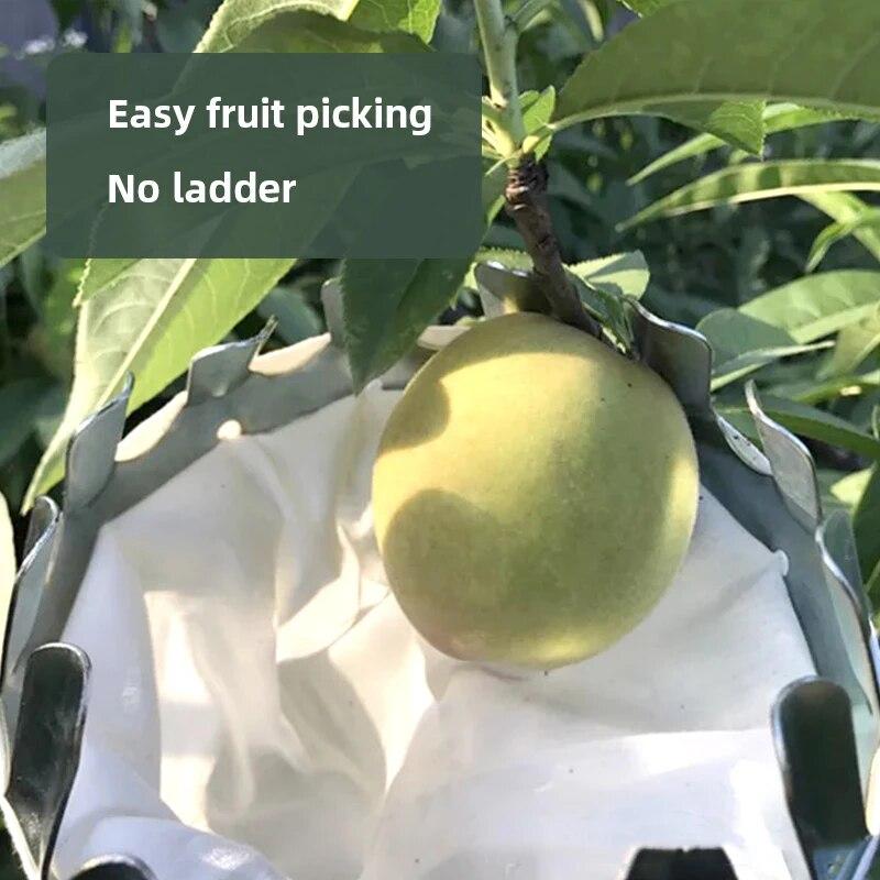 1ks nástroj na sběr ovoce, kovový nástroj na sběr třešní, hlavice na koš na sběr ovoce, nástavec na sklízeč ovoce, zahradní hardwarové nářadí