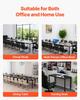 Conference Table, Set of 6, 1400 Mm Office Meeting Table for 16 Person, Flexible Combination Desk Set, Modern Rectangle Meeting Desk with Metal Legs