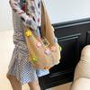 Flower Cotton Thread Woven Bag Women's 2025 New Summer Large-capacity Shoulder Bag Relaxation Vacation Beach Bag