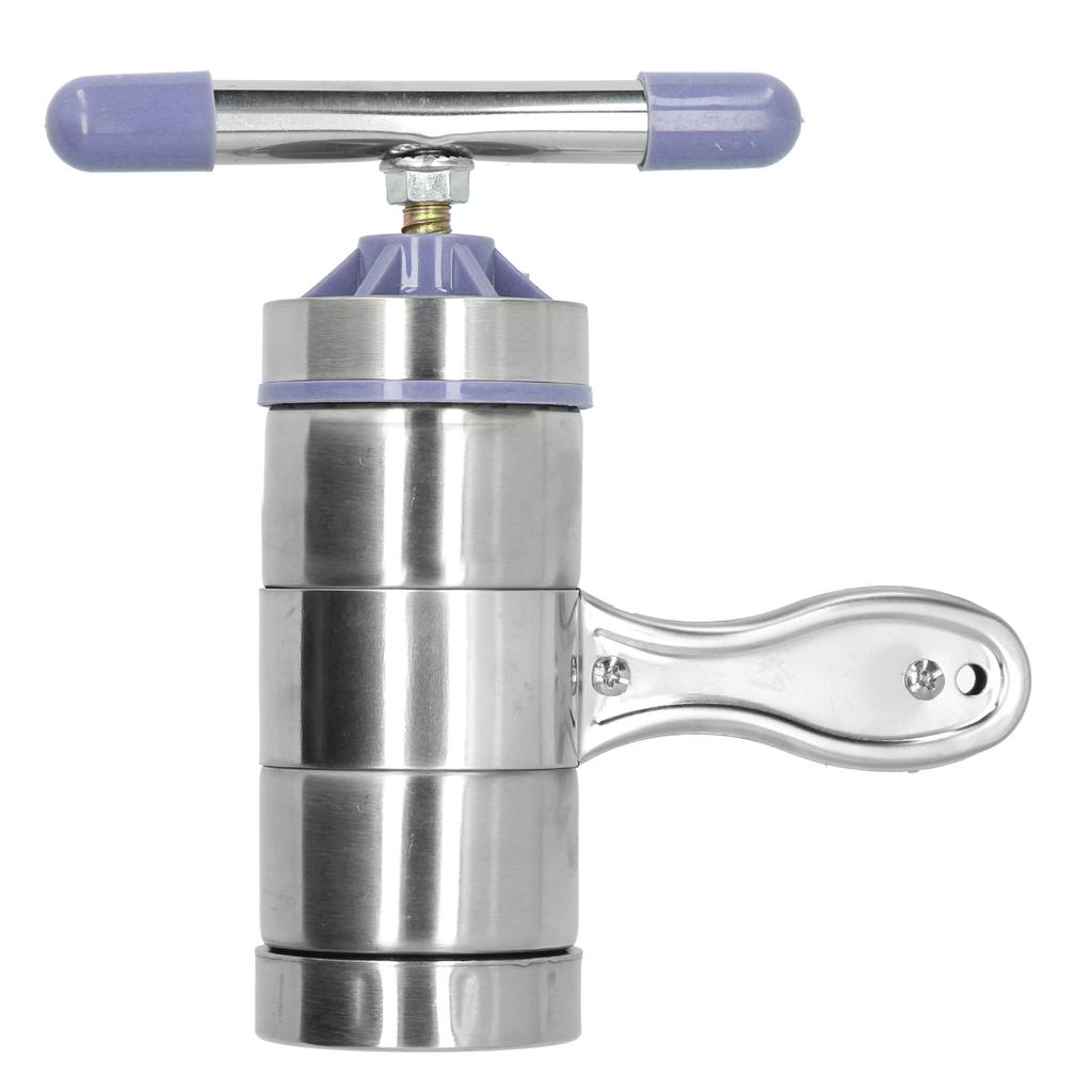 Stainless Steel Manual Noodle Maker Pasta Press Machine with 5 Mold Head Kitchen Accessory