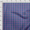 oneOone Cotton Flex Dusty Brown Fabric Madras Check Dress Material Fabric Print Fabric By The Yard 40 Inches