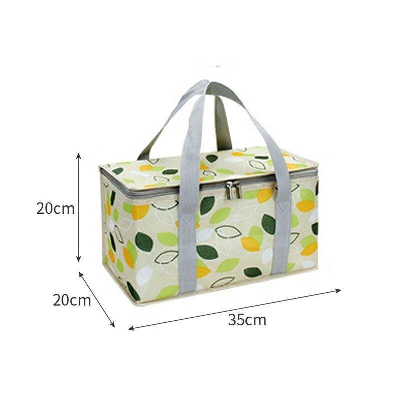 Large-capacity Picnic Bag with Thick Insulation for Heat Retention and Cold Preservation, Foldable and Portable Lunch Box
