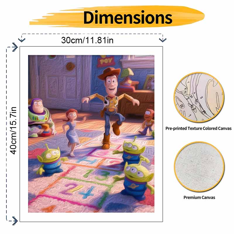 Disney Toy Story Digital Oil Painting Art Kit Handmade Coloring Painting Home Decor