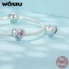 WOSTU 925 Sterling Silver Openable Heart-shaped Balloon Charms Forever Love Pendant Fit Original Bracelet for Valentine's Gift