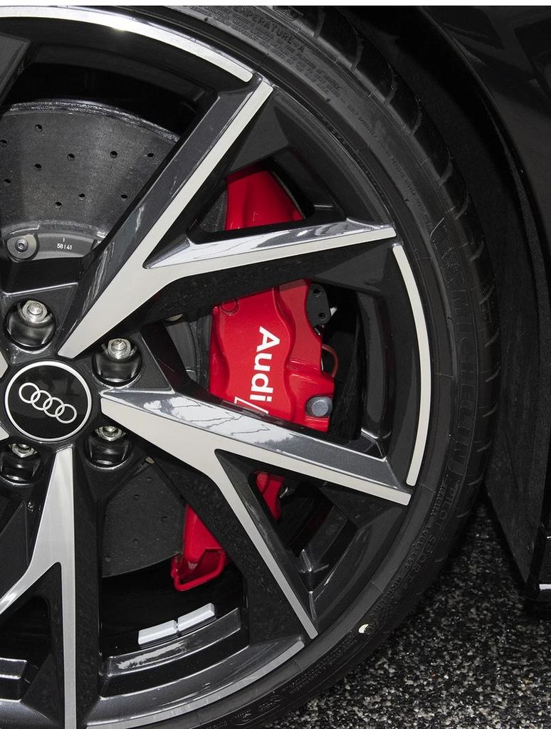 6Pc Car Brake Caliper Sticker High Temperature Waterproof Decal for qaz22 S3 S5 S1 S4 S2 S6 RS3 RS4 RS5 RS6 RS8 B8 B6 TT A3 A4 A5