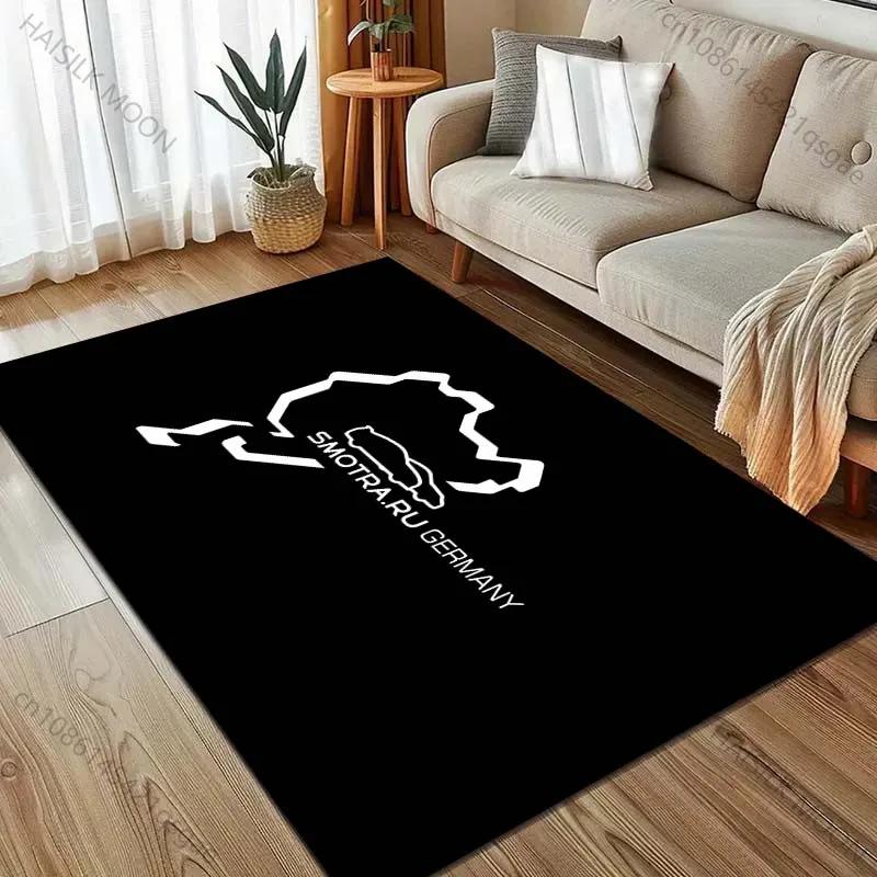 Multi Sizes Nurburgring F1 International Track Carpet for Living Room Home Decor Non-slip Floor Mat for Bedroom Large Area Rugs