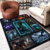 Cyberpunk Dragon Compilation Pattern Rug Floor Mat for Living Room or Bedroom Soft and Comfortable Carpet a Gift for Birthday and Holiday.