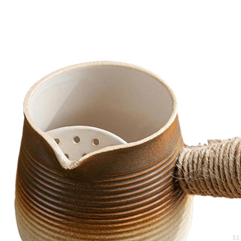 Keramik-Teekanne Teefilter 700ml Zubereiter mit Anti-Hitzeschutz-Griff für Wandern Camping Hotel Picknick