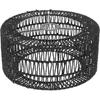 Rattan Lamp Shade:Boho Weave Lamp Shades Farmhouse Woven Lampshade for Floor Lamps, Pendant Light,Chandelier, 30.00X30.00X15.00CM, Black,