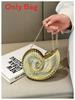 Acrylic Shell Clutch Bag With Lock Closure For Daily Fashion Events
