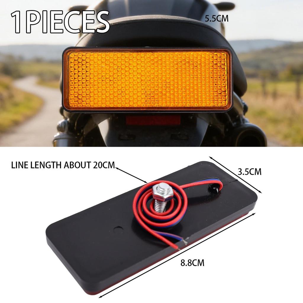 1PC 12V Red White Yellow LED Reflector Rear Tail Brake Stop Warning Side Marker Light for Jeep Truck Trailer Motorcycle Scooter