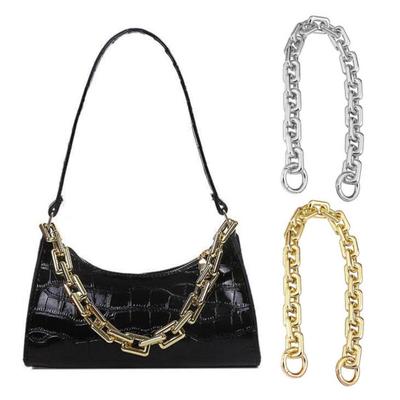 40cm/60cm Taschenkette Silber Golden Metallkette Taschenaufsatz DIY Ersatz Schultertaschengriff für Handtaschen Crossbody Bags