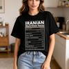 Irańskie Fakty Żywieniowe Premium Koszulka Tri Blend Unisex Casual Krótki Rękaw Wygodna Patriotyczny Prezent Dziedzictwo Perskie Koszulka