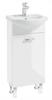 Bathroom Cabinet On Legs with a Washbasin 40x80cm, White Gloss, Laminated Mea