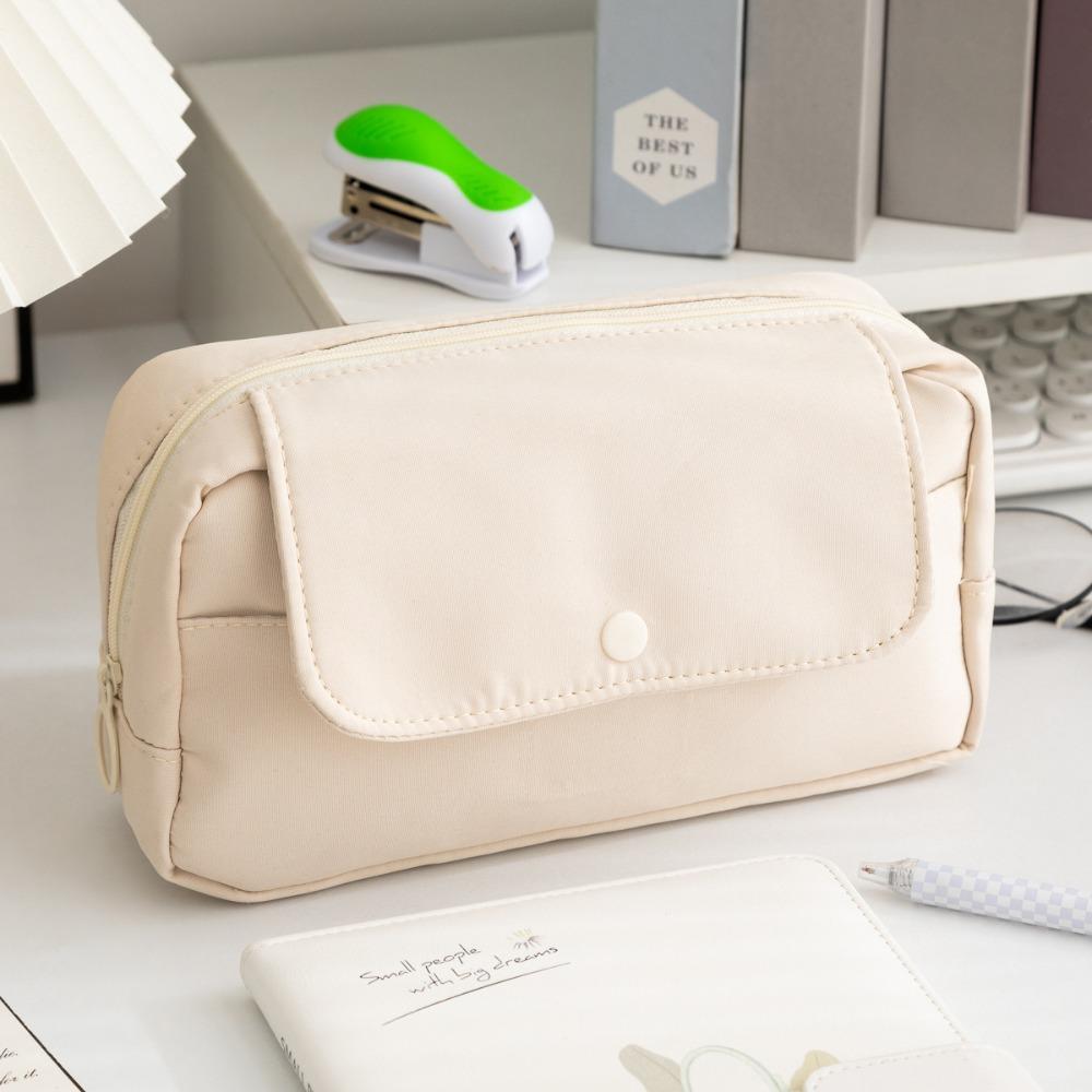 Large Capacity Pencil Case Multifunctional Desktop Stationery Organizer Pouch Cute Pencil Bag