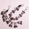 2pcs Acrylic Photo Chain Keychain, Bangtan Boys Member Portrait Beaded Charm with Phone Strap, Kpop ARMY Fans Bag & Phone Accessory