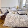 Luxury 100% Cotton Floral Duvet Cover Set 3-Piece (1 Duvet Cover + 2 Pillowcases) - Wrinkle-Free, Hotel Quality Bedding Set
