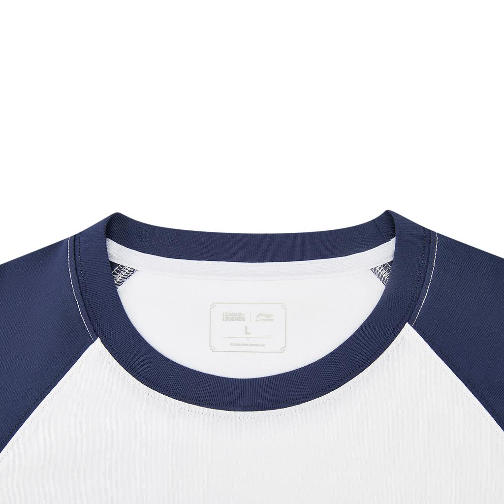Li-Ning Round Neck Letter Print Couple T-Shirt Unisex Tops AHSWD33-1