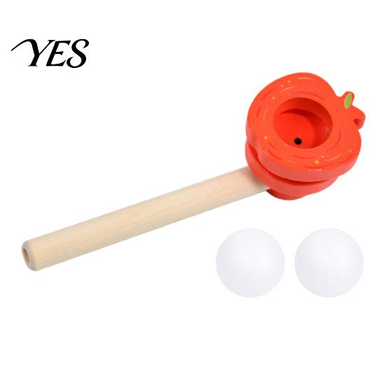 Kids Floating Ball Toy Blow Toy, Suspension Blowing Wooden Pipe for Child Lung Capacity Training, Educational Boys Girls Exercise