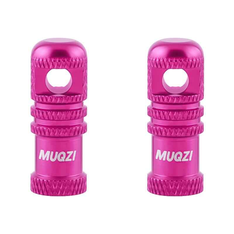 2 Stück Fahrradventilkappe mit Ventilkernentfernungsfunktion Tragbare Aluminiumlegierung Fahrrad Tubeless-Reifenventil Schaftkappe MTB Zubehör