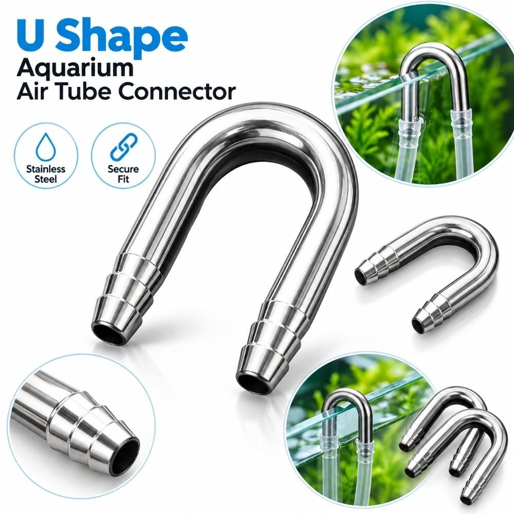 4-5mm Tube Air Tube Connector U Shape Oxygen Pump Connector New CO2 U Tube  Aquarium Aeration