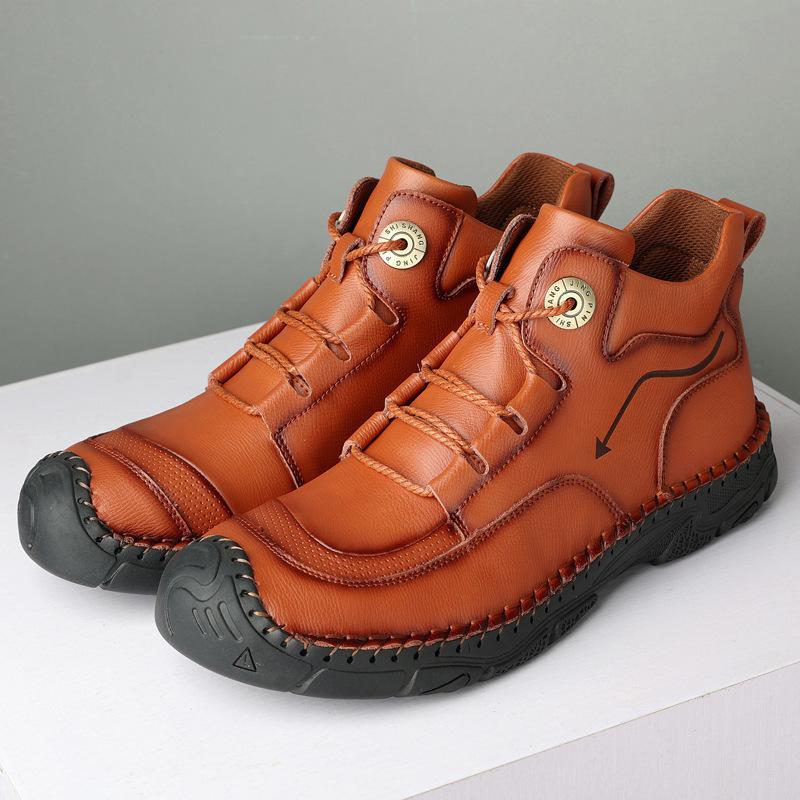 Foreign trade large size Martin boots men's new winter outdoor knight boots high top leather mountaineering boots short boots