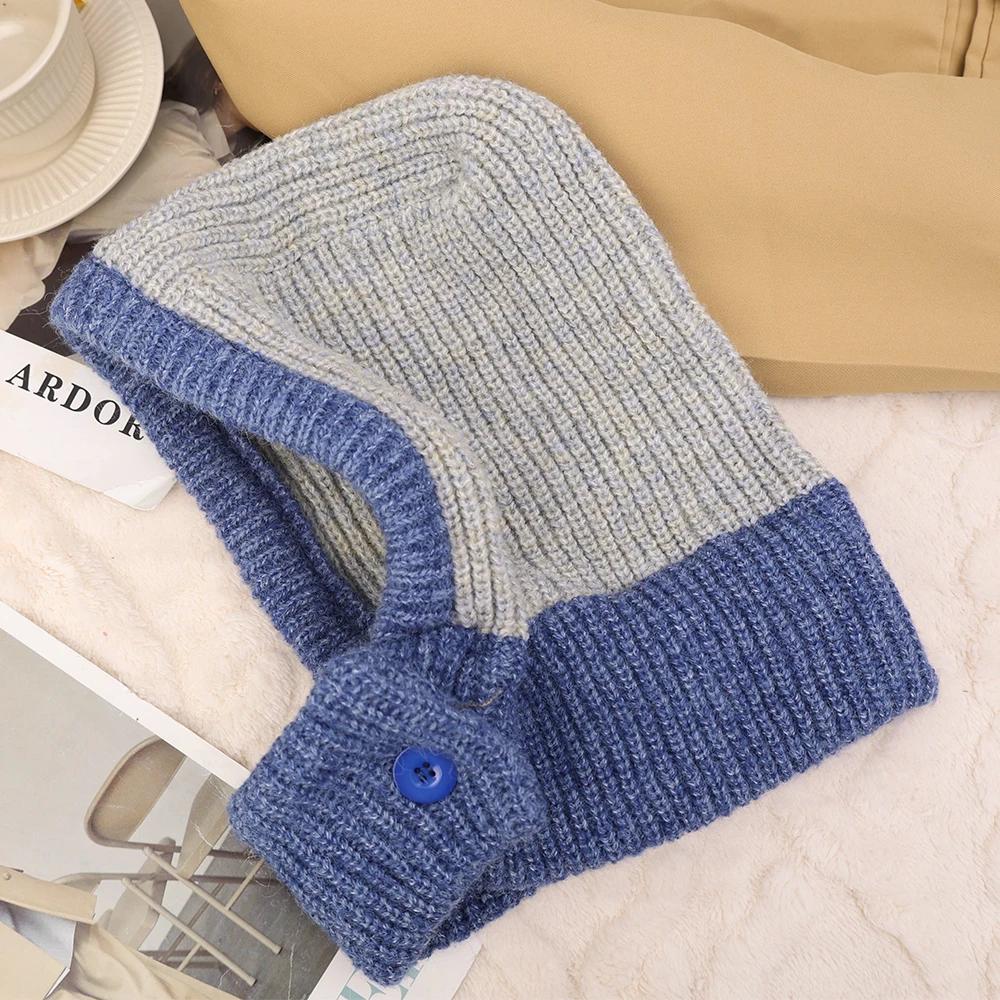 Autumn Headgear Earflaps Scarf Hat Balaclava Pilling Resistant Bomber Cap Windproof Ear Protection Bib Hat Women Lady