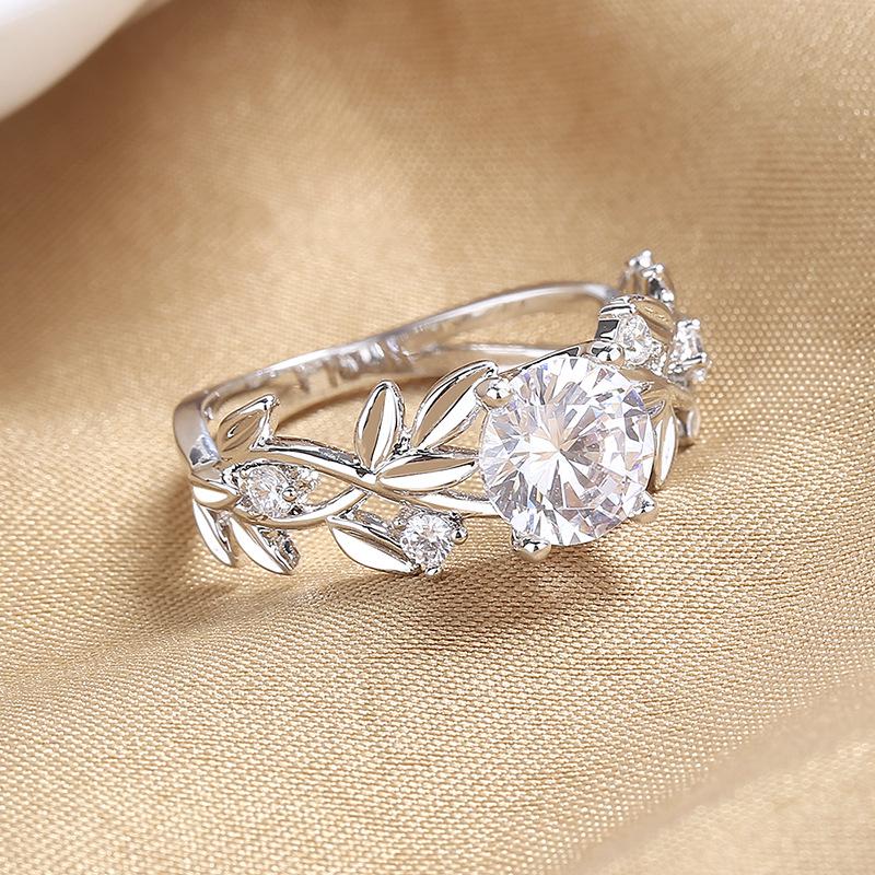 Lindon Klassischer Zirkonring aus Kupferlegierung, Damenschmuck, Hochzeitsversprechen, Partygeschenk