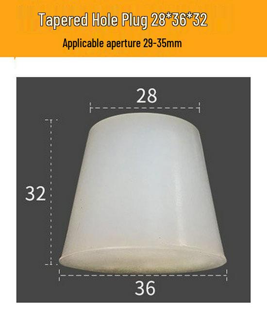 Tappo Conico in Gomma Siliconica ad Alta Temperatura per Applicazioni di Sigillatura, Galvanica, Sabbiatura e Impermeabilizzazione.