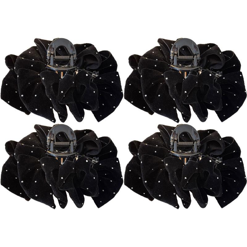 New Year Starry Velvet Cloud Bubble Hair Clip for Women Multi-Layer Bow Shark Clip Hair Accessory