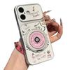 Music puppy rotating bracket for Apple 16/17Pro mobile phone case IP15 plating 14 cute 13 cartoon 12