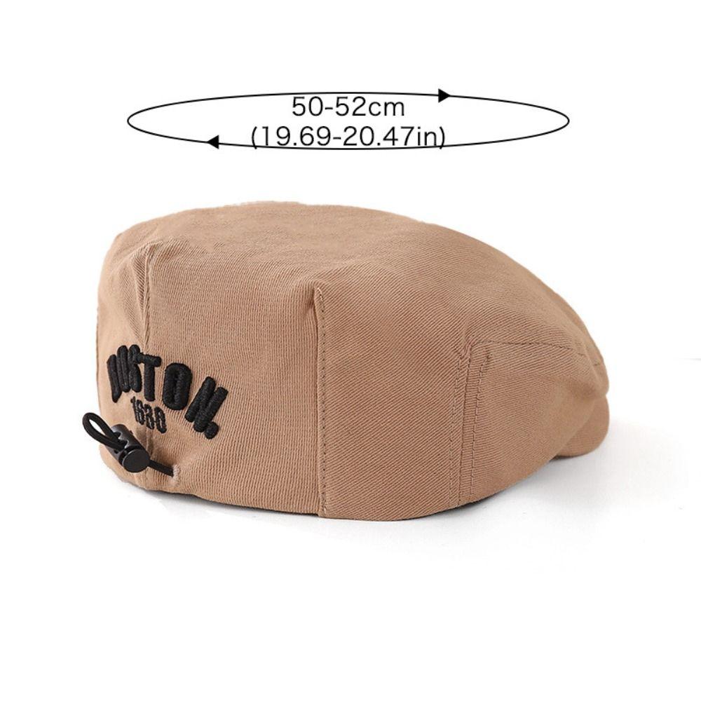Letter Embroidered Beret Hat Retro Denim Peaked Caps Fashion Duck Tongue Cap  for Kids