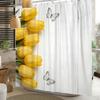 Flower Theme Bathroom Shower Curtain Fresh Sunflowers Roses Lilies Decoration Waterproof Bathroom Polyester Curtain With Hooks