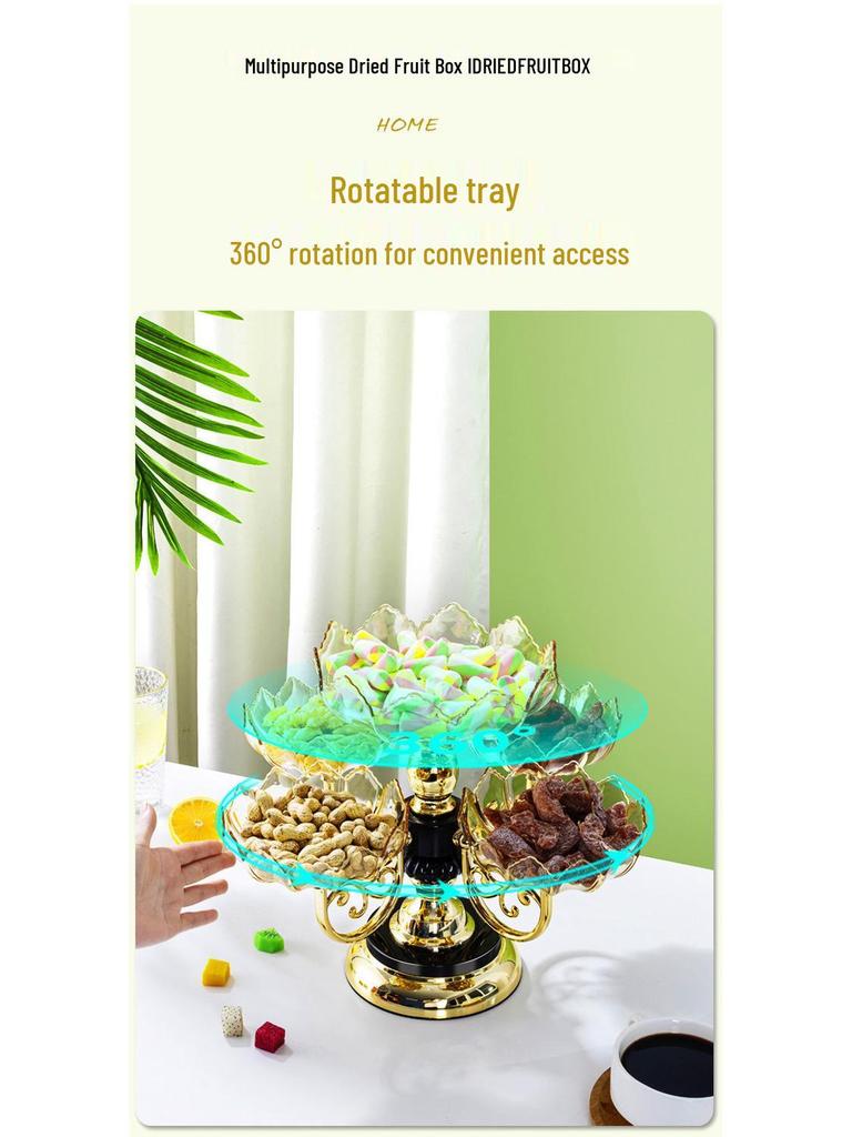 2025 Rotatable Multi-Layer European Fruit & Snack Plate