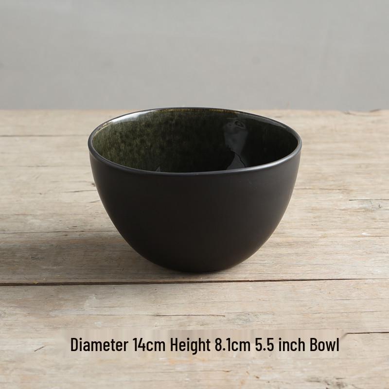 Yijia Retro Ceramic Underglaze Color Bowl: Perfect for Noodles, Congee, Rice, Soup, and Salad.
