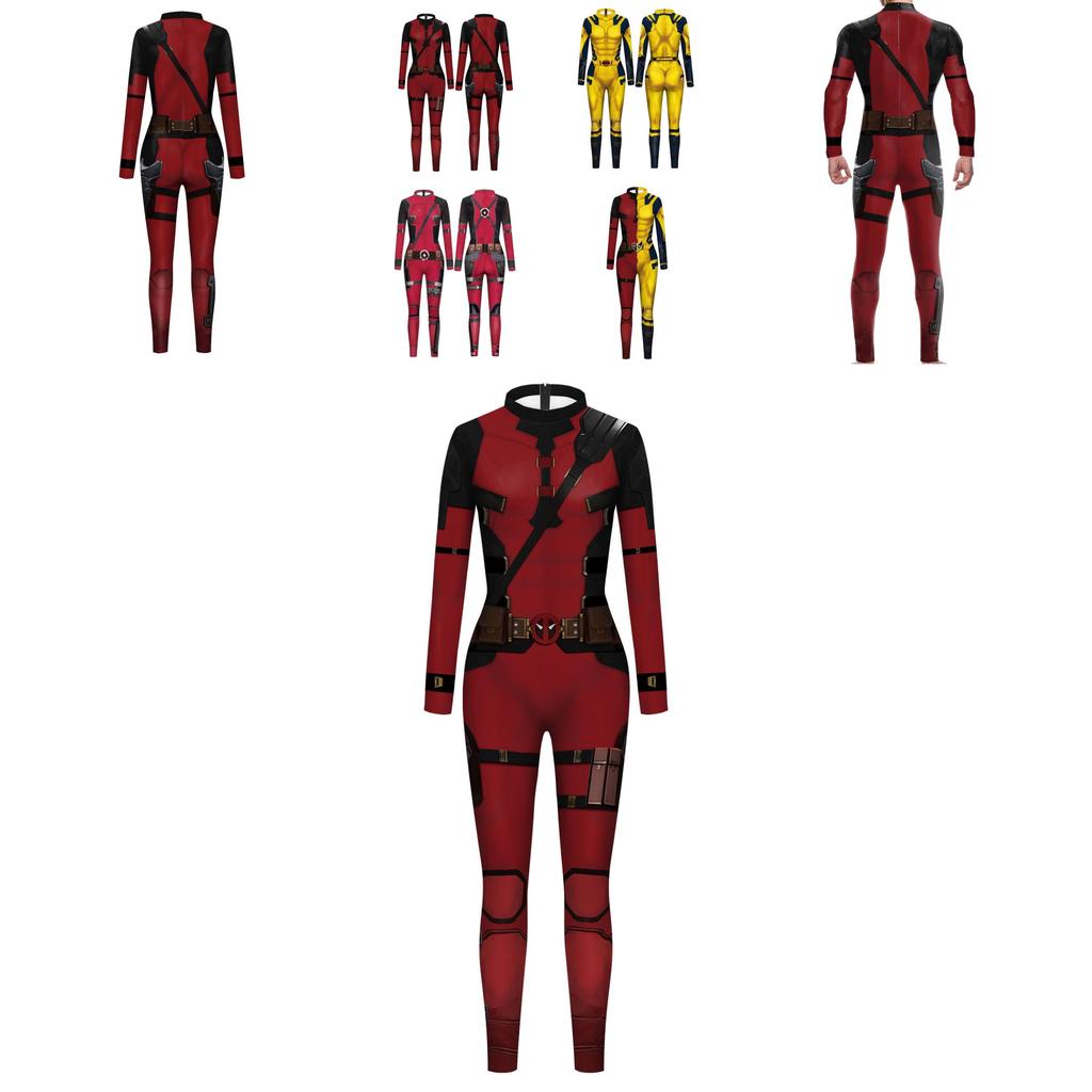 Marvel Deadpool And Wolverine Jumpsuit For Adults For Halloween Cosplay Events