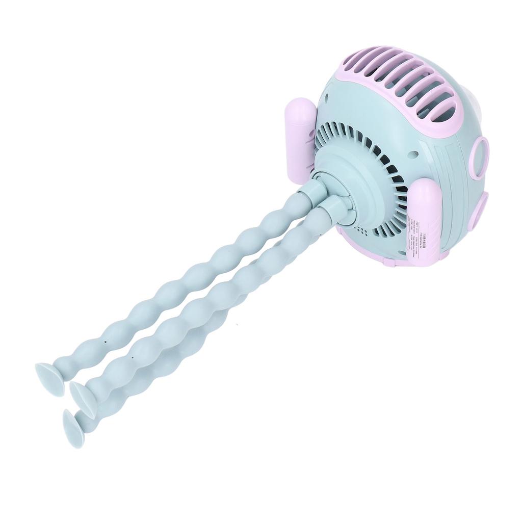 Baby Stroller Cooling Fan Bladeless Portable USB Rechargeable Automatic Oscillating Tripod Fan