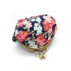 (pont Du Monde) Clasp Wallet, Coin Purse, Pouch, Japanese Pattern, Kyoto, Stylish, Cute, Character (Flower Blue)