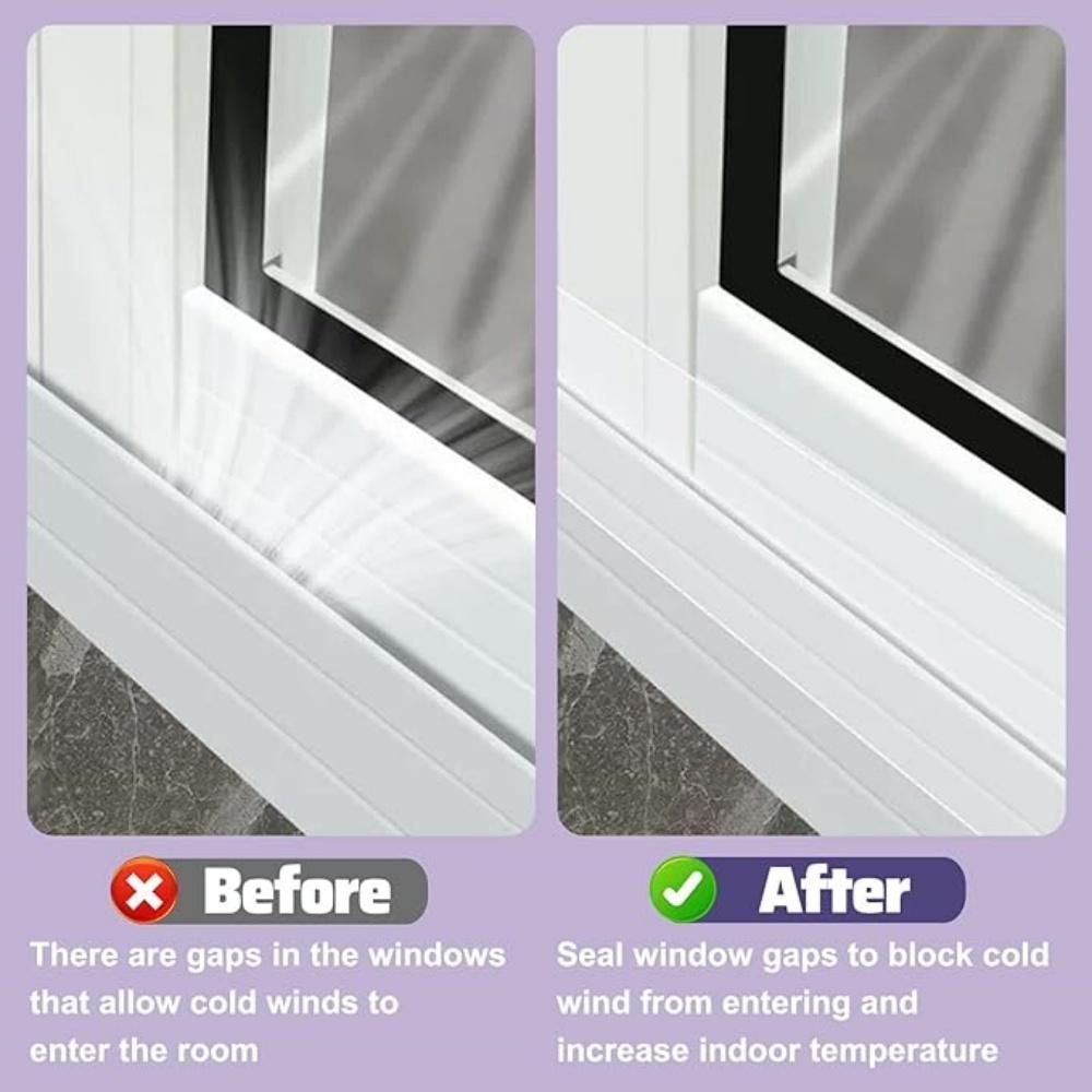 1pc 5mX5cm Window Sealing Tape  Window Clear Weather Stripping Caulk Tape Windproof Weatherproof Window Seal for Window Glass