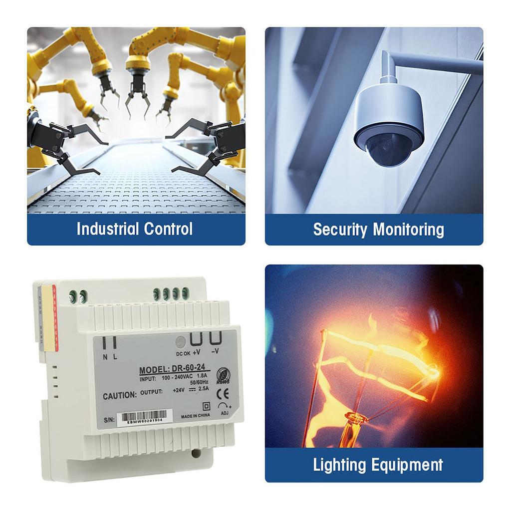 DR‑60‑24 60W Single Output 24V Din Rail Power Supply AC DC Switching Power Supply