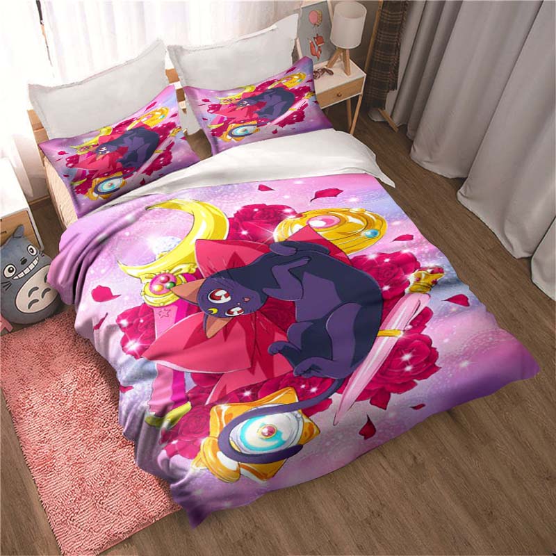 

Sailor Moon Cartoon-themed Soft and Comfortable Duvet Cover, Children s Bedding Set Gift, Extra-large, Multiple Sizes Available. 135x200cm