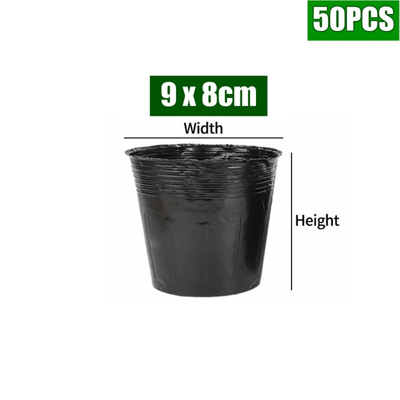 10-100Pcs Plastic Seedling Cup Disposable Thickened Nursery Pots For Transplanting Flower Vegetable Planting Seeding Grow Bags