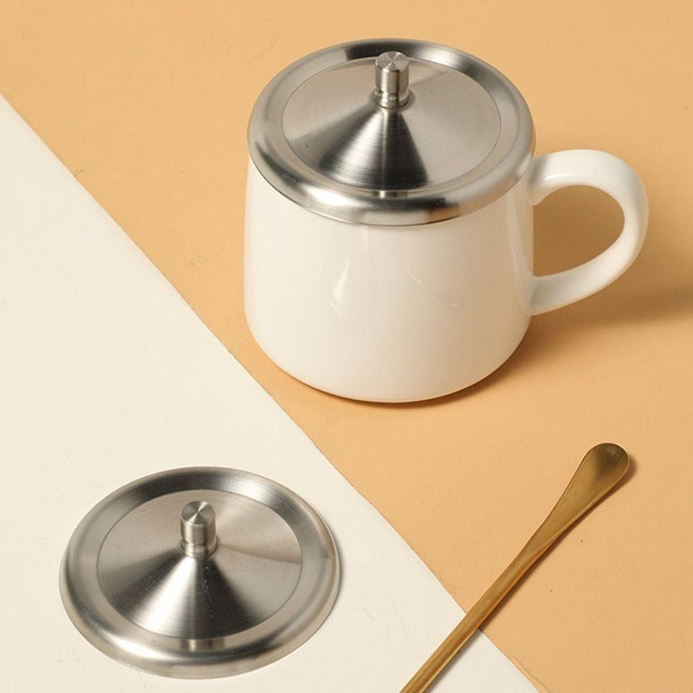 1Pcs Heat Temperature Preserve Mug Cover with Convex Handle Sealing Lid  Cup Accessories