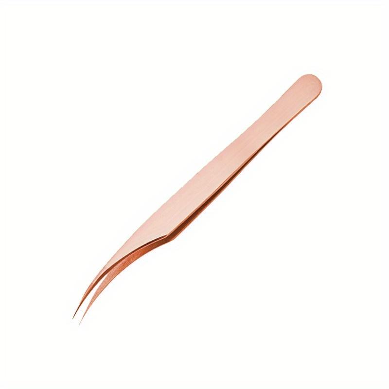 1Pc Stainless Steel Eyelash Tweezers, Dolphin Clip, Super Sharp, Also Suitable for Endogenous Hair Removal, Blackhead Remover