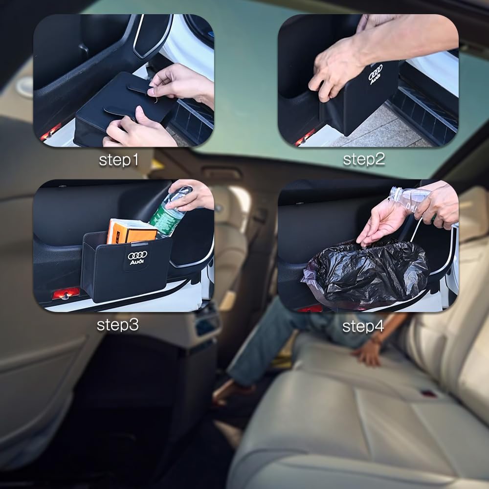 Hanging Car Trash Multifunctional Storage for Back Seats and Seats Can, In-Vehicle Case, Waterproof, Non-Topple, Compact, Space-Saving, Driver's